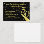 Birthday-uitnodigingen Informatiekaartje (Voorkant / Achterkant)