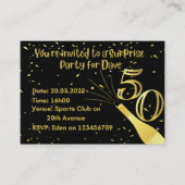 Birthday-uitnodigingen Informatiekaartje (Voorkant)