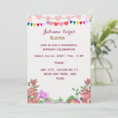 Birthday-uitnodigingen Kaart (Staand voorkant)