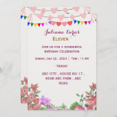 Birthday-uitnodigingen Kaart (Voorkant / Achterkant)