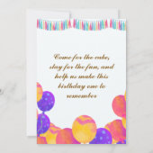 Birthday-uitnodigingen Kaart (Achterkant)