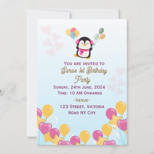 Birthday-uitnodigingen Kaart (Voorkant)