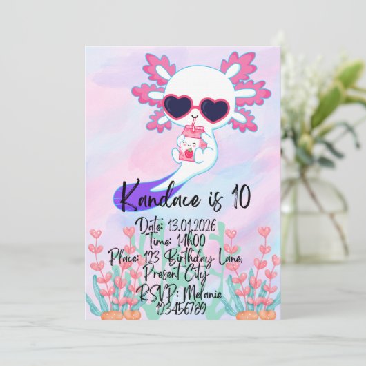 Birthday-uitnodigingen Kaart (Staand voorkant)