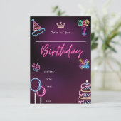 Birthday-uitnodigingen Kaart (Staand voorkant)