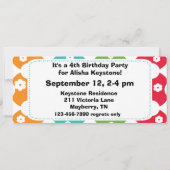 Birthday-uitnodigingen van de Fun Party Kaart (Achterkant)