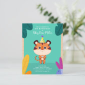 Birthday-uitnodigingen van het Kind Begroting Tige (Staand voorkant)