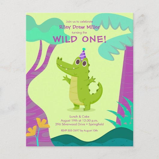 Birthday-uitnodigingen van het Kind van begrotings (Voorkant)