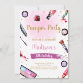Birthday-uitnodigingen van Pamper Party Kaart (Voorkant)