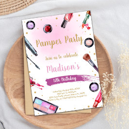 Birthday-uitnodigingen van Pamper Party Kaart