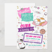 Birthday-uitnodigingen van Slumber - Keukenkat (Voorkant / Achterkant)