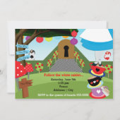 Birthday-uitnodigingen van Wonderland Tea Party Kaart (Achterkant)