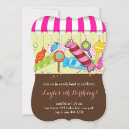 Birthday-uitnodigingen voor de Kandyland Sweet Sho Kaart