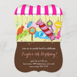 Birthday-uitnodigingen voor de Kandyland Sweet Sho Kaart