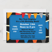 Birthday-uitnodigingen voor de motorfiets van de G Kaart (Achterkant)