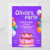 Birthday Uitnodigingen voor jongens en meisjes (Voorkant)