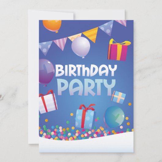 Birthday Uitnodigingen voor jongens en meisjes (Achterkant)