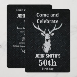 Birthday-uitnodigingen voor Mannen van de roestvri Kaart