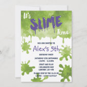 Birthday-uitnodigingen voor Slime Party Kaart (Voorkant)