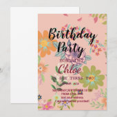 Birthday Uitnodigingskaart Kaart (Voorkant / Achterkant)
