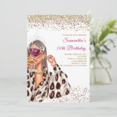 Birthday-uitvindingen van de regenboog van de vrou kaart (Staand voorkant)