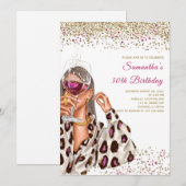 Birthday-uitvindingen van de regenboog van de vrou kaart (Voorkant / Achterkant)