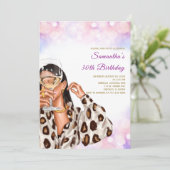 Birthday-uitvindingen van de regenboog van de vrou kaart (Staand voorkant)