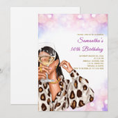 Birthday-uitvindingen van de regenboog van de vrou kaart (Voorkant / Achterkant)