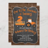 Birthday-uitvindingen van Little Farmer Tractor Kaart (Voorkant / Achterkant)