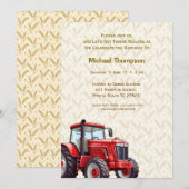 Birthday-uitvindingen van Red Tractor Kaart (Voorkant / Achterkant)