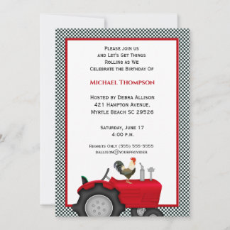Birthday-uitvindingen van Red Tractor Kaart