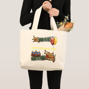 Birthday - uitvindingen van Ultra Cute Leopard Saf Grote Tote Bag