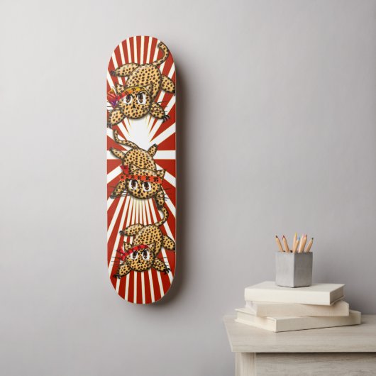 Birthday - uitvindingen van Ultra Cute Leopard Saf Skateboard (Muurkunst)