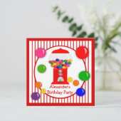 Birthday-uitvindingen voor kinderen van de gumball kaart (Staand voorkant)