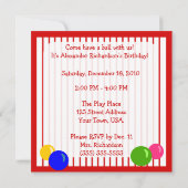 Birthday-uitvindingen voor kinderen van de gumball kaart (Achterkant)