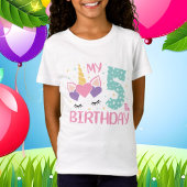 Birthday unicorn 5 t-shirt