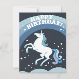 Birthday Unicorn Feestdagenkaart