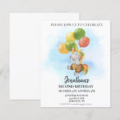 Birthday Unicorn met Waterverf van ballonnen (Voorkant / Achterkant)