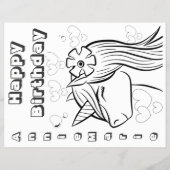Birthday Unicorn - Papier voor gepersonaliseerde k Flyer (Achterkant)