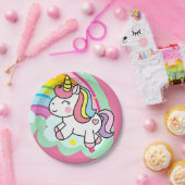 Birthday Unicorn Papieren Bordje (Feest)