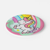 Birthday Unicorn Papieren Bordje (Gekanteld)