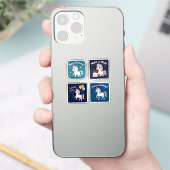 Birthday Unicorn Vector Collage - Magical Cute Sticker (Telefoon)