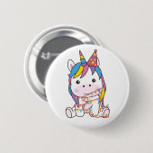 Birthday Unicorn voor kinderen Een Birthday Button (Voorkant /achterkant)