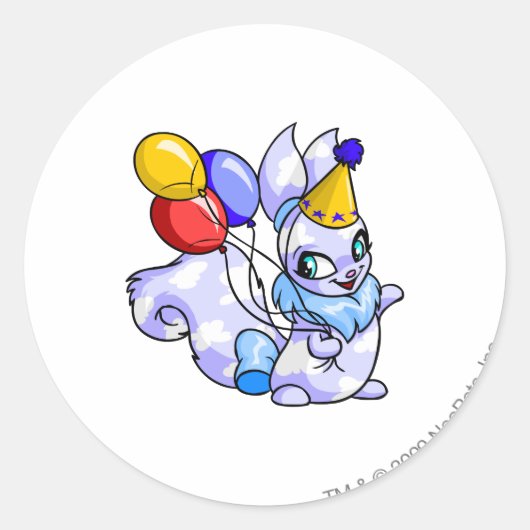 Birthday Usul Ronde Sticker (Voorkant)