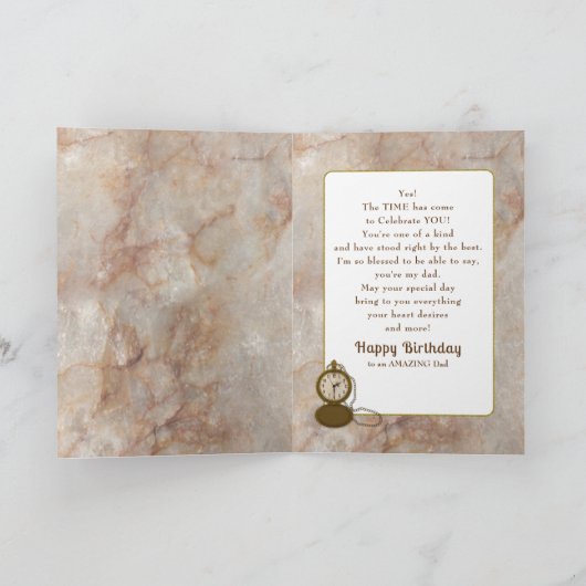 Birthday Vader Pocket Watch and Chain Kaart (Binnen)