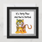 BIRTHDAY VAN DE GEEL VAN DE TIGER ZWARTE REPTILE P KAART (Voorkant)