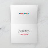 Birthday van één boekworm aan een andere kaart (Binnen)