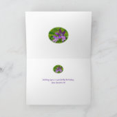 Birthday Venus Kijkend Glass Wilde Floral Kaart (Binnen)