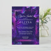 Birthday | Verbluffende neontropische olie Kaart (Staand voorkant)