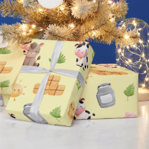 Birthday-verpakkingspapier voor landbouwhuisdieren cadeaupapier