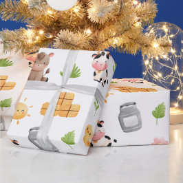 Birthday-verpakkingspapier voor landbouwhuisdieren cadeaupapier